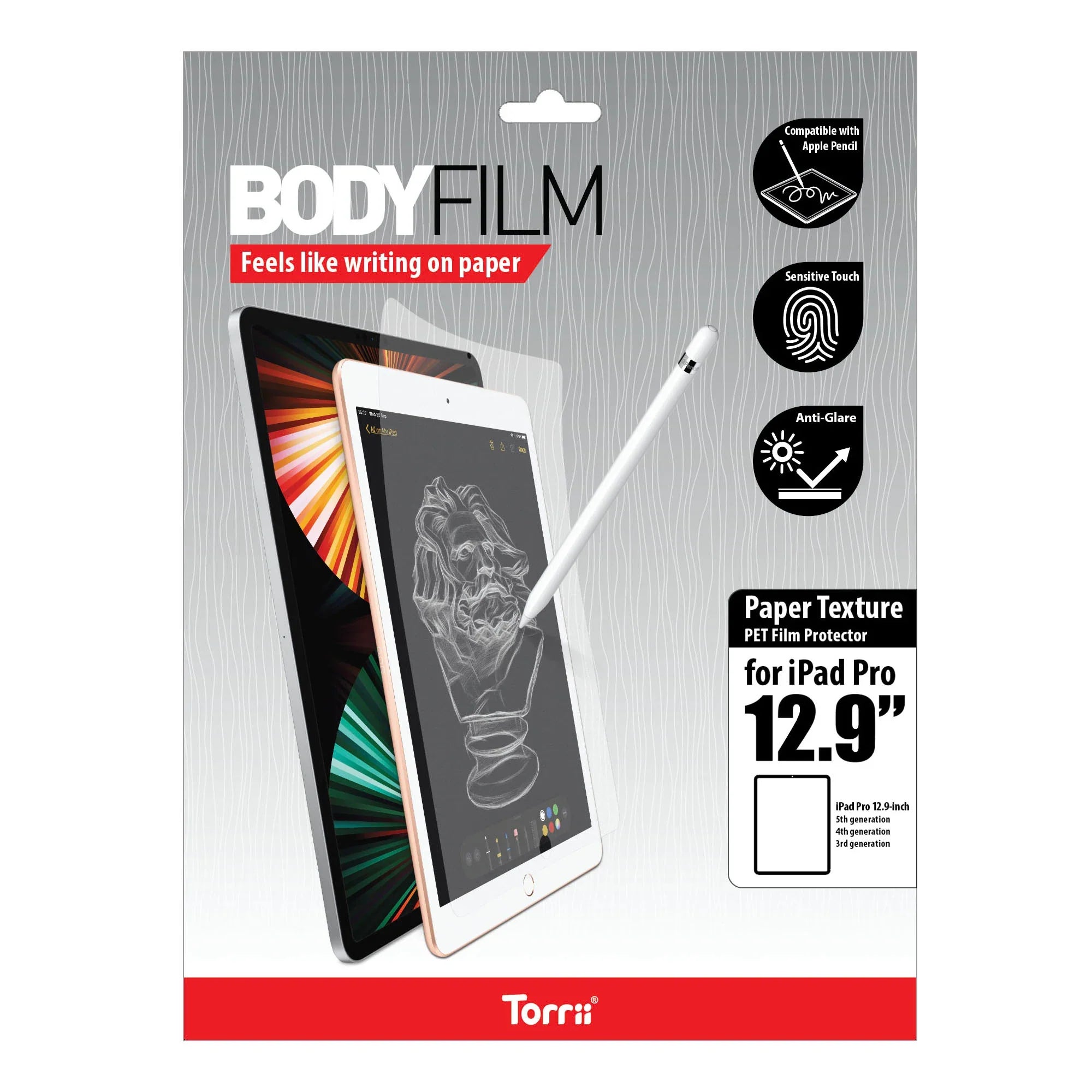 Torrii Bodyfilm Paper Like Screen Protector For iPad Pro 12.9 (2021/2020/2018) - Clear - Tashqila Torrii Bodyfilm Paper Like Screen Protector For iPad Pro 12.9 (2021/2020/2018) - Clear - Tashqila